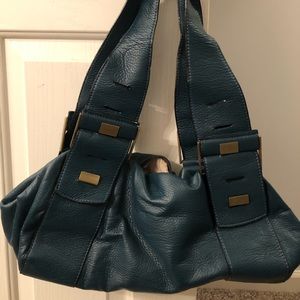 Blue shoulder bag